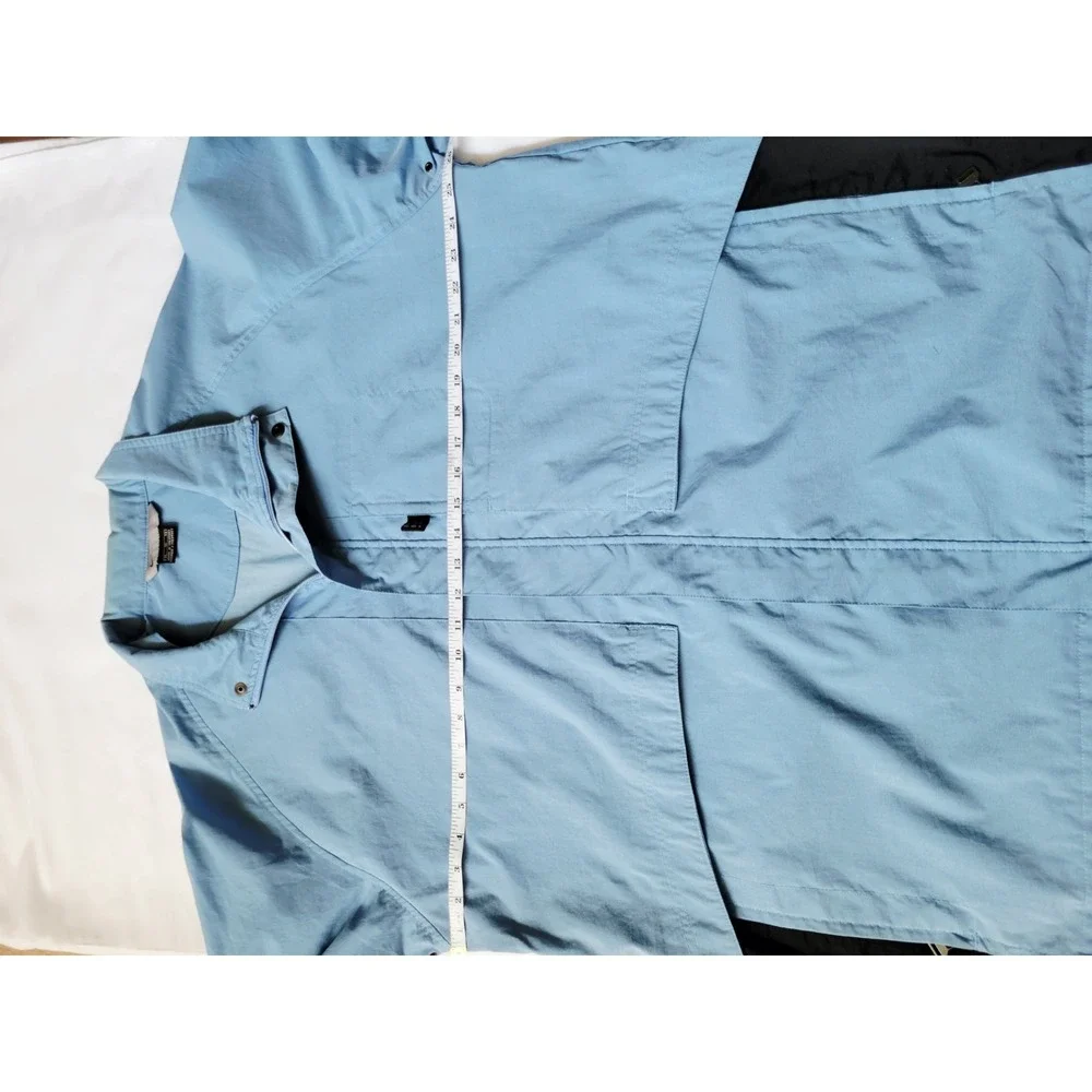 Nike Nylon Windbreaker Jacket Full Zip Pockets Light‎ Blue Sz XL